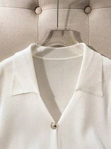 SHEIN Franclia New Autumn All-Match Casual Commuting Cardigan For Women - White - View 4
