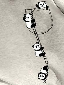 INAWLY 女式标语和赛车印花落肩长袖休闲连帽衫