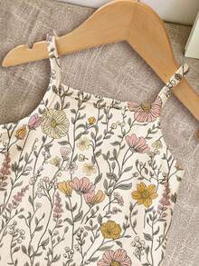 SHEIN Happikins Cute Boho Ditsy Floral Romper For Baby Girl, Casual Autumn Outfits , Easy Comfort, Autumn Layers For Kids, Stylish Kids, Casual Wear, Kids Graphic Clothes, Back To School, Fall Clothes, Homecoming, Suitable For Home And Layering