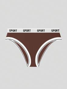 7pcs Girls Active Letter Elastic Waistband Comfortable Casual Underwear Briefs - Multicolor - View 8