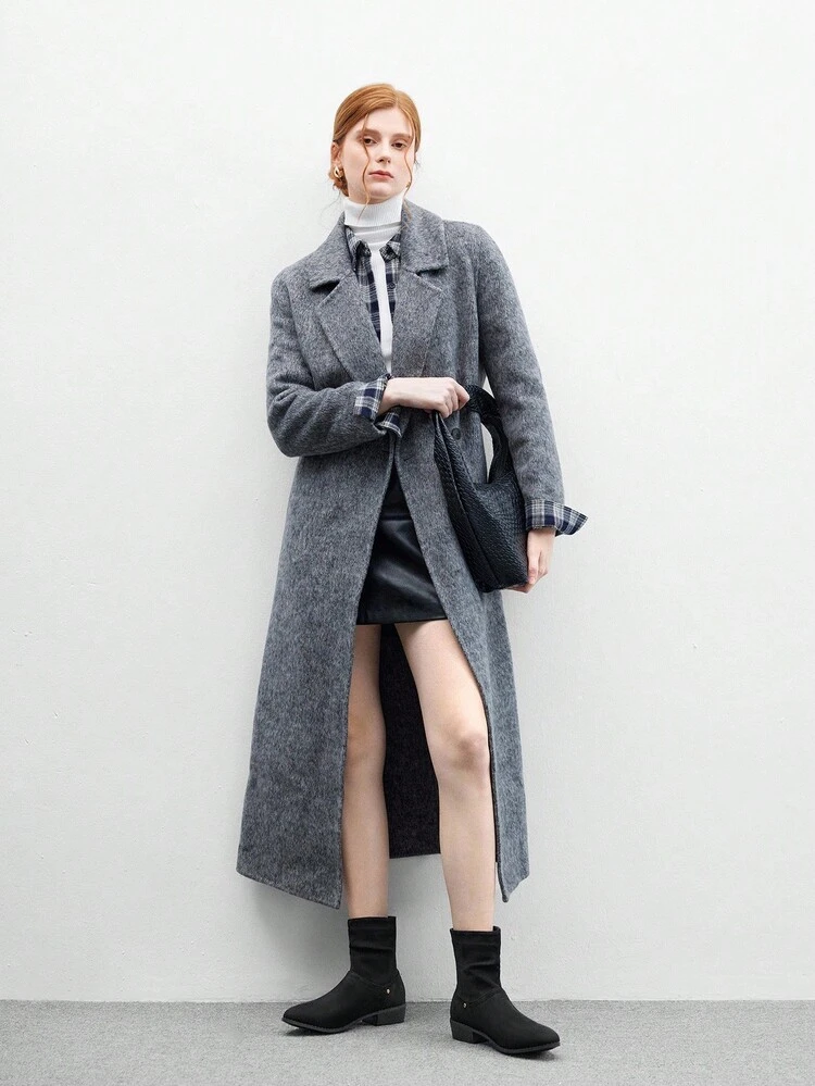 CUCCOO BIZCHIC Nuevas botas de tobillo negras para mujer, botas holgadas vintage, botas plisadas, botas con tacón grueso y punta puntiaguda, botas de tobillo