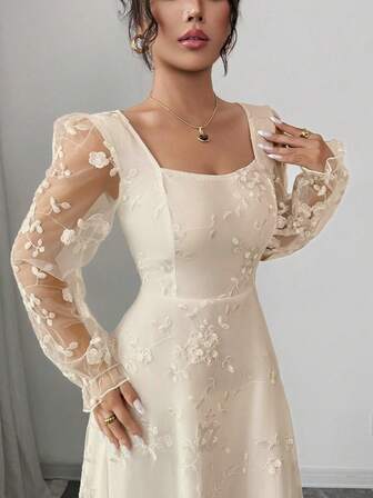 Rafferiza Elegant spetsklänning i jacquard