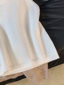 Elamini 2件套女士休闲羊毛衫和无袖针织上衣套装 - 彩色 - 查看 4