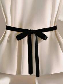 GlowEve Women's Simple Commuter Lapel Neck Cinched Waist Shirt, Autumn Fall Cloth For Women