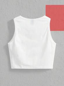 Y2Kool Morgan Mondays Co Artist Hat & Slogan Graphic Tank Top Yee Haw, For Summer, 95% Cotton, For Holiday, Vacation, Beach, Going Out, Festival, Ibiza Fits, Western Wear Autumn Matching Idea Casual Stylish Clothing Collection New Year Outfits