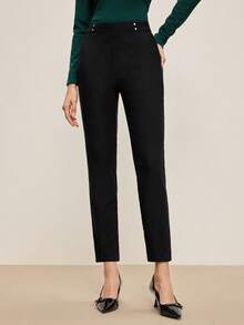 BizChic Quần skinny co giãn màu đen mới mùa Xuân/Hè 2026, kiểu dáng thanh lịch, phù hợp cho công sở hàng ngày, mang phong cách retro thập niên 90, thích hợp cho Giáng sinh, Năm mới, Ngày Valentine, Tiệc tùng, Bãi biển, Lễ tốt nghiệp, Thời trang, Lễ hội, Kỳ nghỉ, Khách dự đám cưới, Bữa ăn trưa, Sân bay, nhiều dịp khác nhau. - màu đen - Xem 4