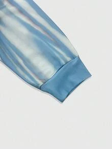 ROMWE MEN Anime 男士简约印花长袖连帽衫，秋冬 - 彩色 - 查看 5