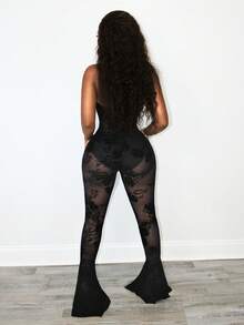 BamGleam Combinaisons pour femmes pour Halloween - Noir - Voir 3