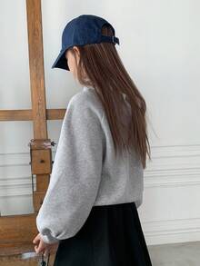 Dazy Kids Sudadera con capucha de forro polar de unicolor para niñas preadolescentes, otoño e invierno