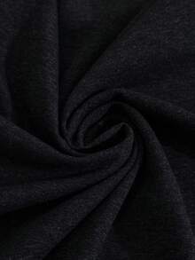 EURMUSE Bộ đồ ngủ gồm áo thun dài tay in chữ và quần dài thông thường dành cho nam - Màu xám đen - Xem 5