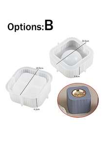 1set Incense Burner Concrete Silicone Mold Square Round Hexagon Heart Furnace Diffuser Storage Mould DIY Resin Craft Molds Home Decor - White - View 10