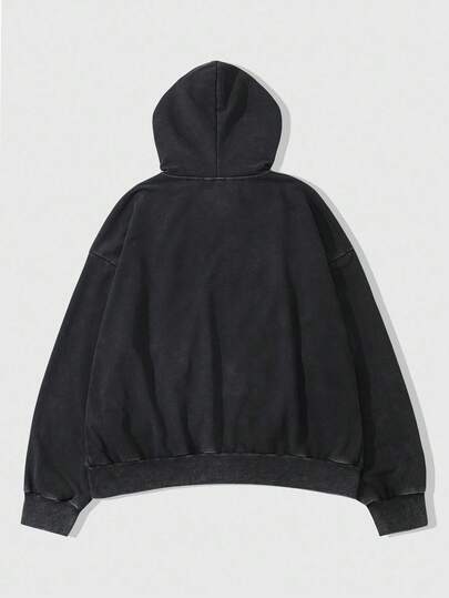 Street Life Men's Fashion Multi-Zipper Washed Zip Up Hoodie , Fall