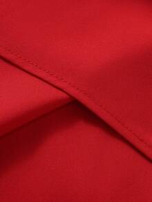 Calvornis 男士纯色简约商务休闲长袖衬衫红色正装衬衫男士商务休闲红色衬衫男士红色纽扣衬衫，适合秋季 - 紅色 - 查看 6