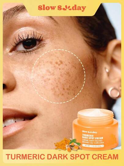 Slow Sunday Turmeric Dark Spot Cream, Spotless & Brightening, Turmeric, Niacinamide, Available Day And Night, For Valentine'S Day, Valentines Gift, Great Ideas For Party, Gift-Giving, Outdoor Activity, Suitable For Spring Personal Care