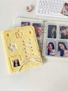 Álbum de fotos de peluche, libro de almacenamiento de tarjetas pequeñas de tres pulgadas, álbum de ídolos estrella, colección de tarjetas - multicolor - Ver 2