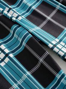 5pcs Boys Plaid Casual Pants, This Pants Combination Set Is Suitable For Tween Boysto Wear Casually At Home, And Can Also Be Worn As Indoor Leisure Wear. The Simple Design Style Makes It Easy To Match, Allowing Boys To Exude Fashion And Vitality At Home. Suitable For All Seasons, Stretchy And Breathable Knit Fabric, Machine Washable, Comfortable Fit, And Easy Care (5 Pieces Are Sold Separately) Plaid Pants Fall Winter - Multicolor - View 3