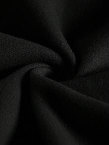 PAVTROS Men's Contrast Color Letter Graphic Thermal Lined Hoodie Casual Sweatshirt, Black Letter Long Sleeve Hoodie, For Friends, Husband, Boyfriend Gifts, Black Hoodies, Street Wear, Streetwear Hoodies, Y2k, For Fall Winter - Black - View 3