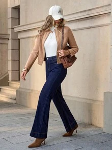 Solivie Women's Casual Everyday Zip-Up  Jacket, In Autumn/Winter,Fall