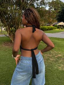 Tyla Gomez Top con scollo ad aletta drappeggiato, sexy, adatto per club, vacanze estive, Ibiza, abbigliamento da spiaggia bohémien, vacanze a Ibiza, rave, festival, uscite serali in stile occidentale