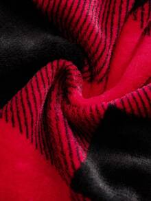 Newborn Baby Plaid Round Neck Footed Unisex Romper Plaid Christmas Pajamas Fall Winter - Apricot - View 4