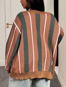 Slaydiva 2025 New Autumn/Winter Casual Versatile Fashionable Loose Cardigan Long Sleeve Sweater Top Jacket - Multicolor - View 4
