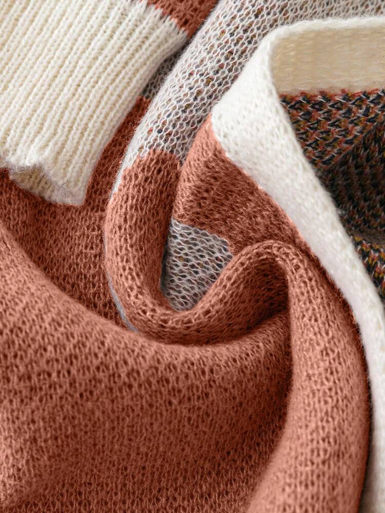 EMERY ROSE Multi-Color Mid-Length Cardigan For Women - Rust Brown - View 4