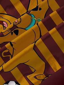 SCOOBY-DOO X SHEIN Felpa girocollo a maniche lunghe da ragazzo con motivi a righe e cartoni animati, in stile color block - Bianco - Visualizzare 5