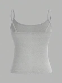 SHEIN EZwear 3件套加大码女士休闲紧身吊带背心，适合秋季穿着，女士秋装细肩带背心套装，3件装，女士吊带背心，女士细肩带背心 - 彩色 - 查看 11