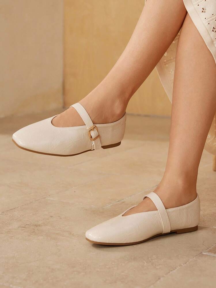 WOMEN'S COMMUTING CASUAL COMFORTABLE VERSATILE MARY JANE SQUARE TOE FLAT SHOES FOR CHRISTMAS SPRING SHOES