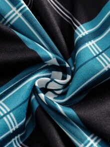 5pcs Boys Plaid Casual Pants, This Pants Combination Set Is Suitable For Tween Boysto Wear Casually At Home, And Can Also Be Worn As Indoor Leisure Wear. The Simple Design Style Makes It Easy To Match, Allowing Boys To Exude Fashion And Vitality At Home. Suitable For All Seasons, Stretchy And Breathable Knit Fabric, Machine Washable, Comfortable Fit, And Easy Care (5 Pieces Are Sold Separately) Plaid Pants Fall Winter - Multicolor - View 8