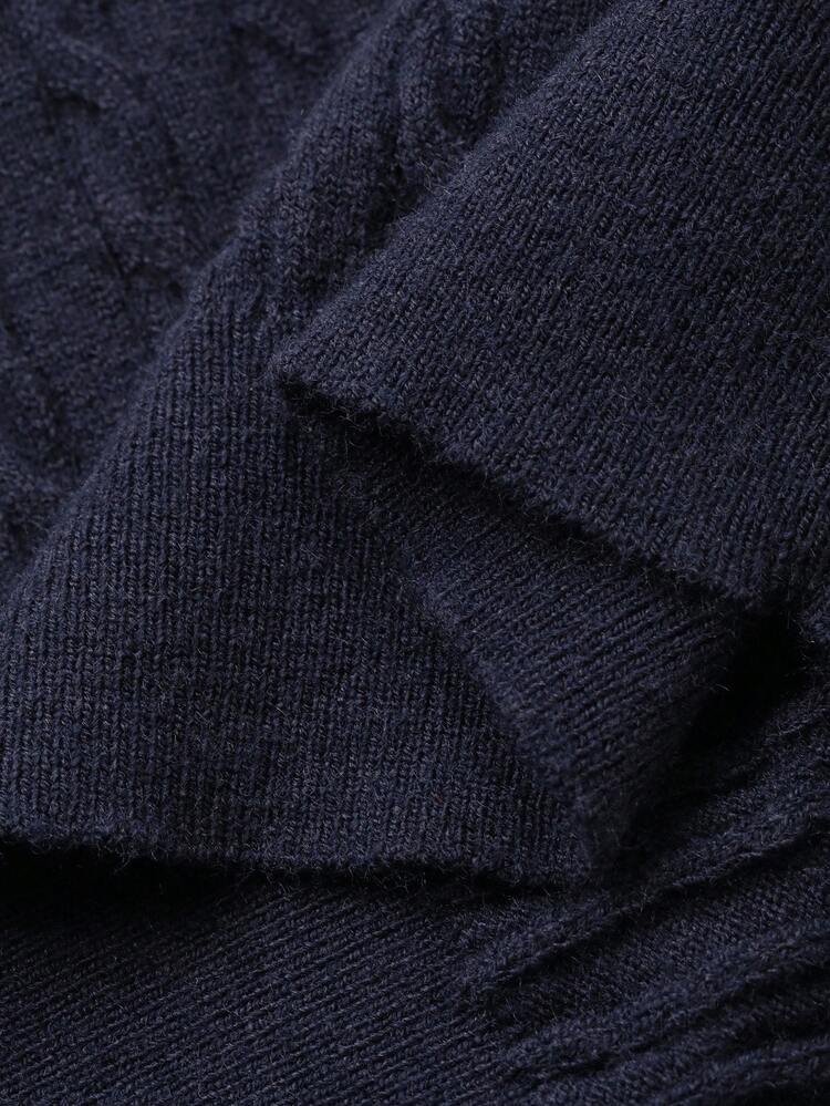 Beaded Bowknot Polo Collar Casual Knit Top For Women, Autumn/Winter