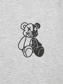 RueChic 3pcs Men's Plaid Pocket T-Shirt, Shorts, And Pants Pajama Set - Grey - View 5