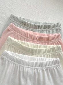 8件套女童针织圆领长袖休闲百搭叠穿上衣，多种颜色可选（灰色、粉色、白色、黄色） - 彩色 - 查看 7