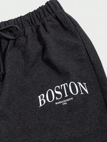EURMUSE Men 4pcs Pack Letter Printed Sweatpants - Multicolor - View 12