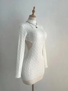 Elamini Sexy Backless Sweater Dress For Women Fall Winter Cloth For Women