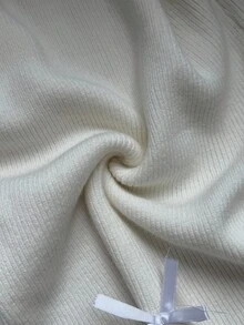 Elenzga Women's Casual Lace V-Neck Knit Sweater, Elegant & Versatile, Suitable For Autumn/Winter Outings, Dates, Work, School, Holidays Like Independence Day, Labor Day, Columbus Day, Thanksgiving, Valentine's Day, Vintage, Scandinavian, Korean Style - Beige - View 7
