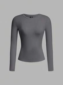 Tseoso 2件黑白休闲长袖修身长T恤套装，适合秋冬季 - 彩色 - 查看 5