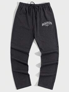 EURMUSE Men 4pcs Pack Letter Printed Sweatpants - Multicolor - View 6