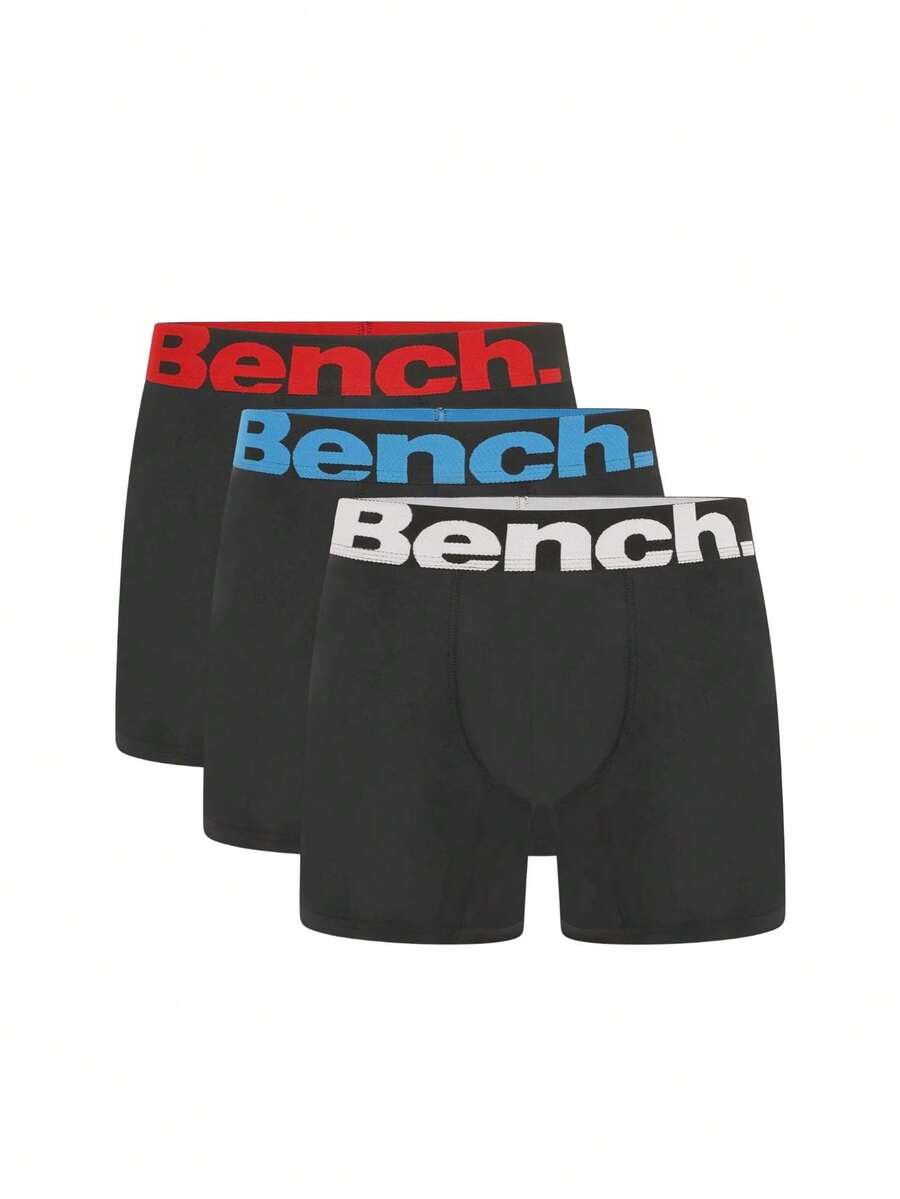 BENCH 3 Pack Men's Boxer Briefs - Black - View 1