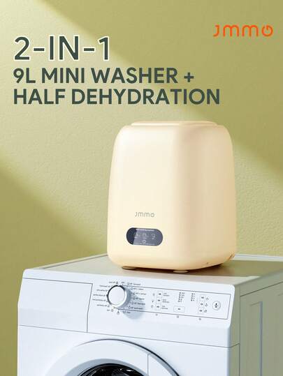JMMO 迷你便携式洗衣机，容量 9 升，带蓝光，适合内衣、袜子、儿童服装，节省空间