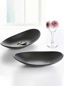 1 件优雅椭圆形黑色珠宝托盘 - 多功能收纳，可存放戒指、耳环、项链 | 家居装饰收纳盒、乔迁/生日礼物、返校、秋季装饰、圣诞装饰、万圣节装饰、返校、 - 黑色 - 查看 2