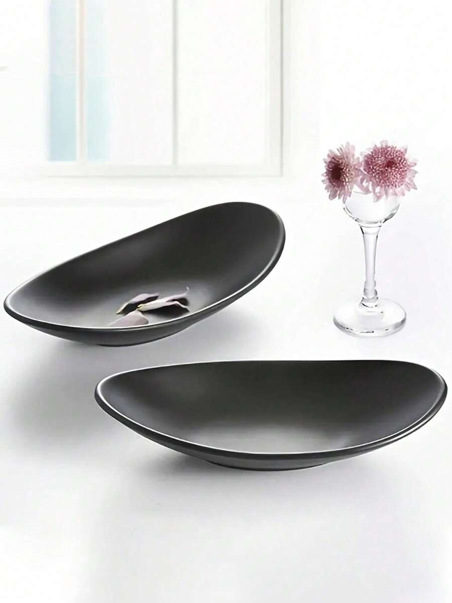 1 件优雅椭圆形黑色珠宝托盘 - 多功能收纳，可存放戒指、耳环、项链 | 家居装饰收纳盒、乔迁/生日礼物、返校、秋季装饰、圣诞装饰、万圣节装饰、返校、