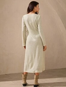 Wildy Robe mi-longue style campagnard américain avec liens, convient pour la Fête des enseignants, le port au bureau - Multicolore - Voir 2