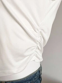 3 件套青少年女孩休闲百搭简约都市修身黑白灰色 T 恤套装