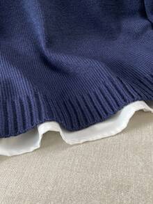 SHEIN 青少年男孩V领针织开衫