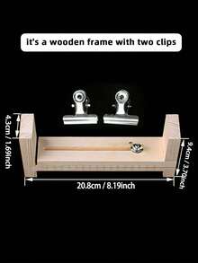 便携式织布机 - 木制工艺架，配有可调节夹子、DIY 绳索和珠子制作套件