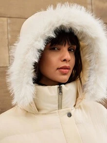 CLARA VERO Bikerjacka i ullblandning med asymmetrisk dragkedja, dragkedjefickor och skärp i midjan, snygga ytterkläder - Beige - Visa 4