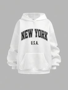 Girlism 少女两件套 碎花灰蓝 休闲百搭 宽松长袖卫衣喇叭裤 返校季 干净女孩 运动服 - 黑與白 - 查看 11