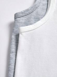 SHEIN 6件套男童简约圆领背心和松紧腰内裤舒适内衣套装 - 彩色 - 查看 5