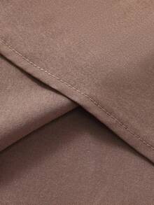 Calvornis Áo sơ mi nam tay dài đơn hàng khuy đơn màu, thường ngày/công sở, dành cho mùa thu, phong cách cổ điển - Cà phê nâu - Xem 6